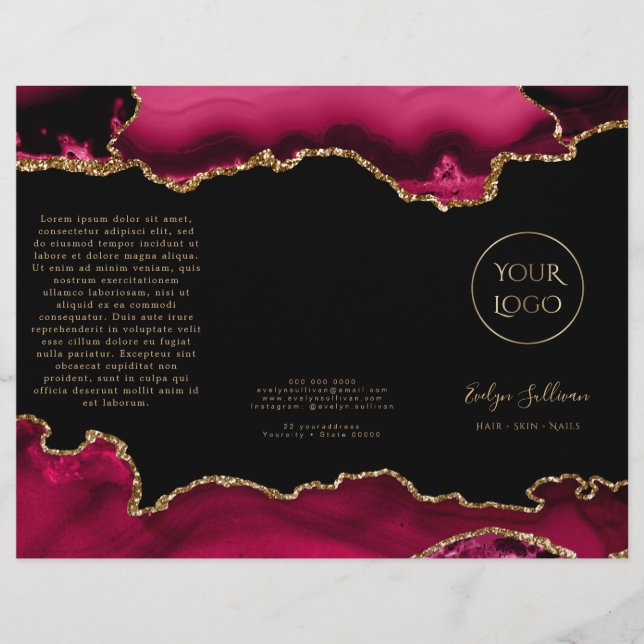 folleto de agate rojo magenta (Anverso)