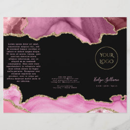 folleto de agate rosa
