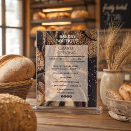 Folleto de apertura de boutique de panadería de pa