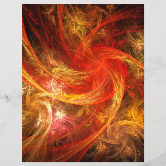 Folleto de arte abstracto Firestorm Nova (Frente)