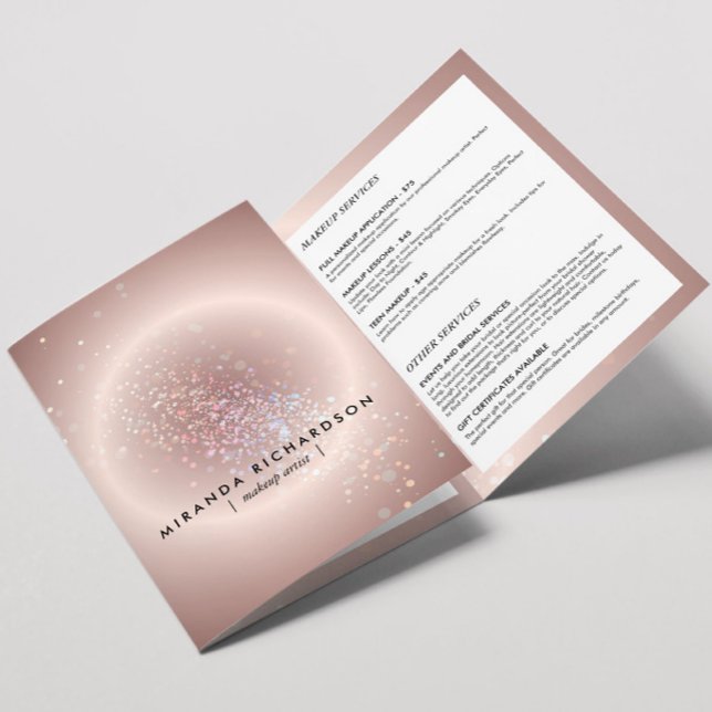 Folleto de Belleza Rosa Resplandeciente de Confeti (Subido por el creador)