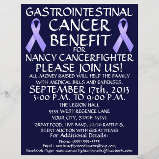 Folleto de beneficio de la cinta de cáncer gastroi