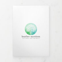 Folleto de Bienestar del Árbol de Acuarela