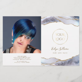 Folleto de biplicidad de agate azul gris