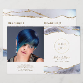 Folleto de biplicidad de agate azul gris