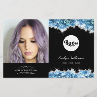 Folleto de biplicidad de cristales azules