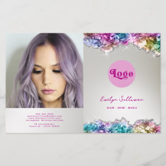 folleto de biplicidad de cristales iridiscentes