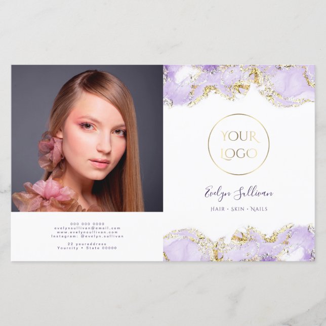 Folleto de biplicidad de diseño de mármol de lavan (Anverso)