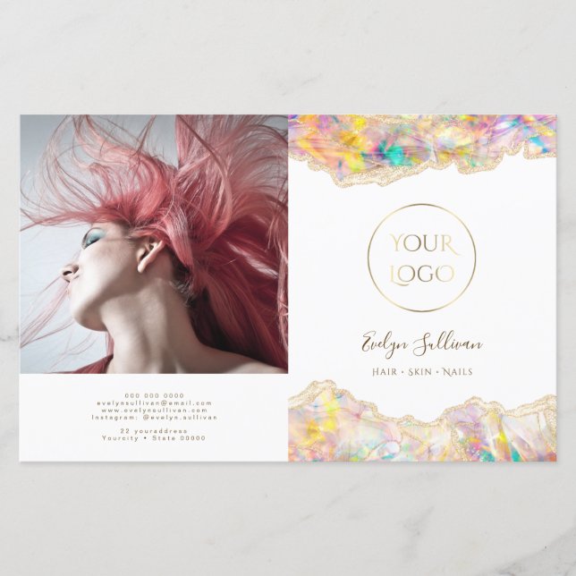 folleto de biplicidad de diseño opal (Anverso)