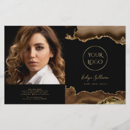 Folleto de biplio agate marrón