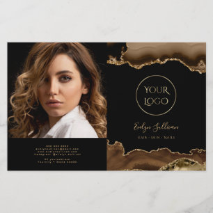 Folleto de biplio agate marrón