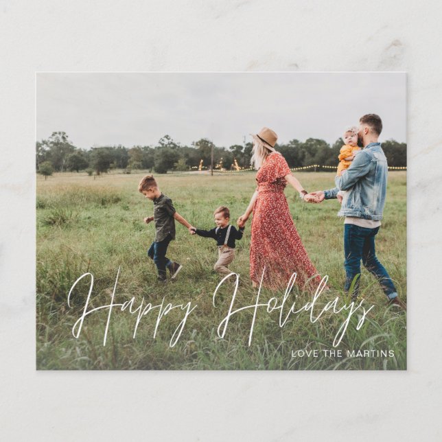 Folleto de Budget Happy Holidays Modern Script Pho (Frente)