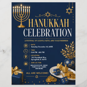 Folleto de Celebración de Hanukkah