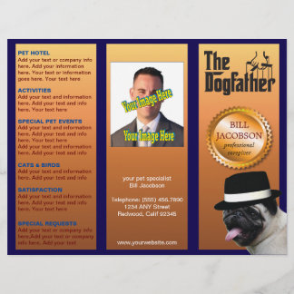 Folleto de Chiste satírico de Dogfather