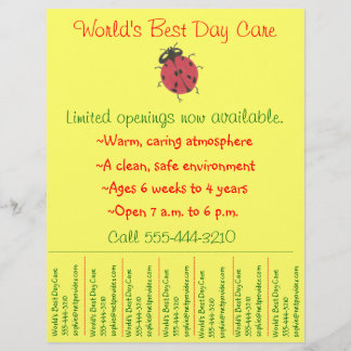 Folleto de cuidado infantil / folleto de guardería