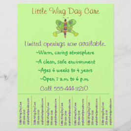 Folleto de cuidado infantil / folleto de guardería