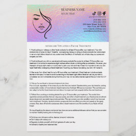 folleto de cuidados posteriores de tratamientos fa