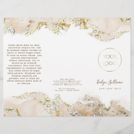 folleto de diseño de mármol beige