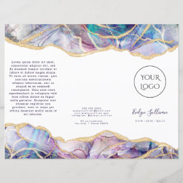 Folleto de diseño de opal oscuro