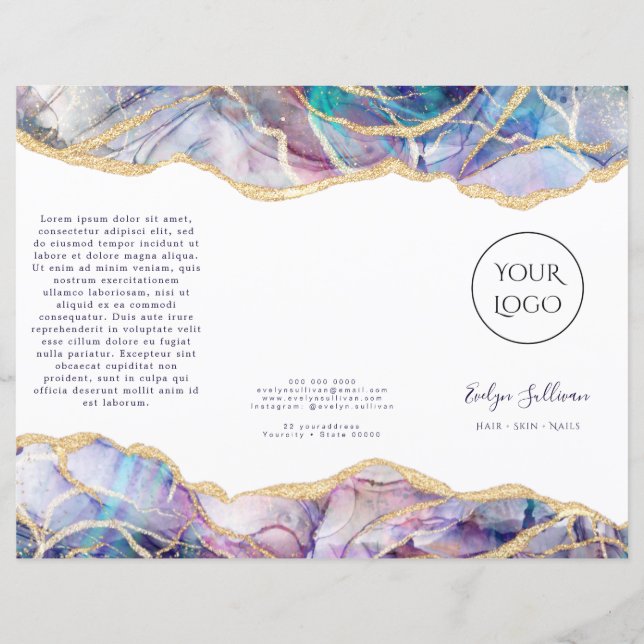 Folleto de diseño de opal oscuro (Anverso)