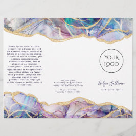 Folleto de diseño de opal oscuro