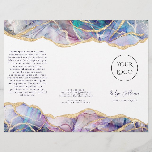 Folleto de diseño de opal oscuro (Anverso)