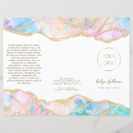 Folleto de diseño de Pastel Opal
