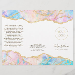 Folleto de diseño de Pastel Opal
