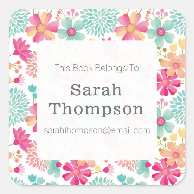 Folleto De Este Libro Pertenece A Pegatinas (Anverso)