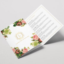 Folleto de Florales Antiguos con Monograma Art Déc