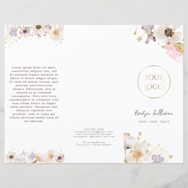 Folleto de flores secas (Anverso)