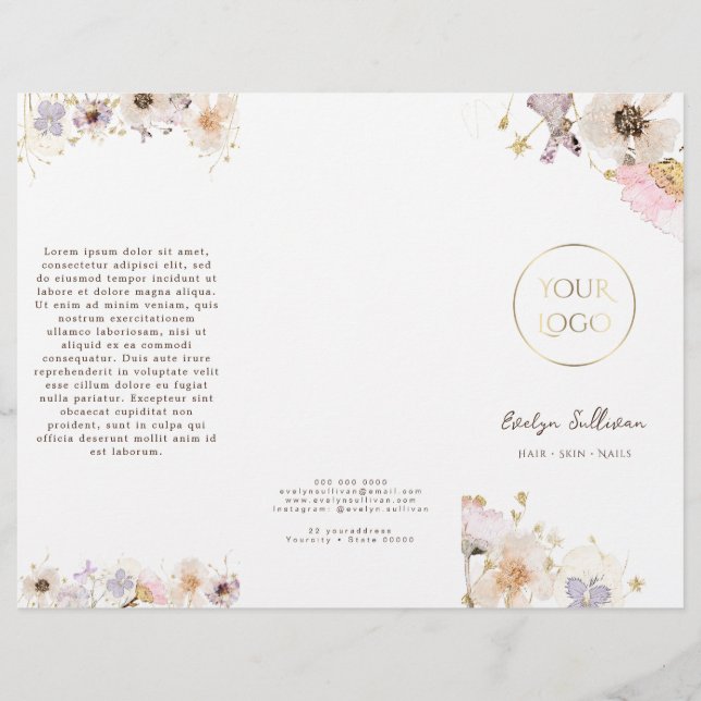 Folleto de flores secas (Anverso)