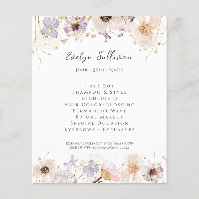 Folleto de flores secas (Frente)