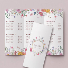 Folleto de flores silvestres frescas