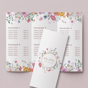 Folleto de flores silvestres frescas