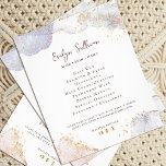 folleto de formas de acuarela purpurina<br><div class="desc">volante elegante del salón de belleza</div>