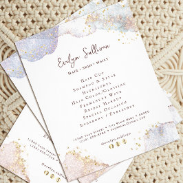 folleto de formas de acuarela purpurina