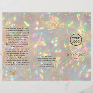 folleto de fotografía opal brillante