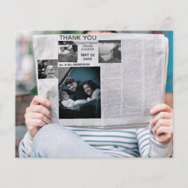 folleto de fotos de noticias de agradecimiento div