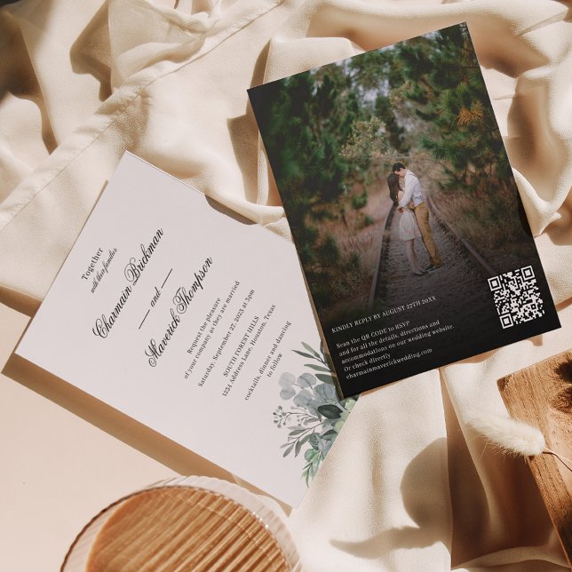 Folleto de invitación de matrimonio de código QR d (Subido por el creador)