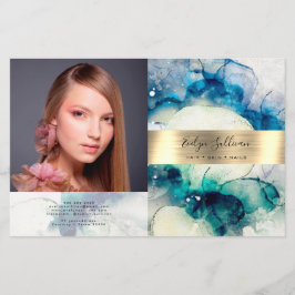 Folleto de la colcha azul verde azulada de Relieve