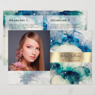 Folleto de la colcha azul verde azulada de Relieve