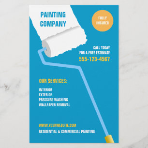 Folleto de la empresa de pintura/contratista