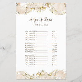 Folleto de la lista de precios de diseño de mármol