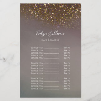 Folleto de la lista de precios de diseño del purpu