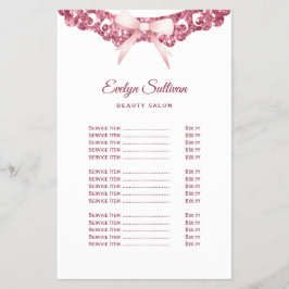 Folleto de la lista de precios del marco de purpur