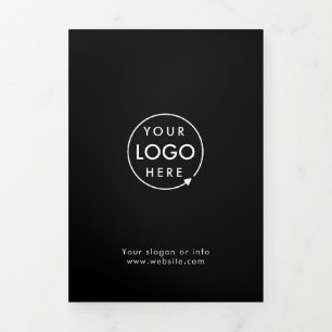 Folleto de la marca comercial moderna de color neg