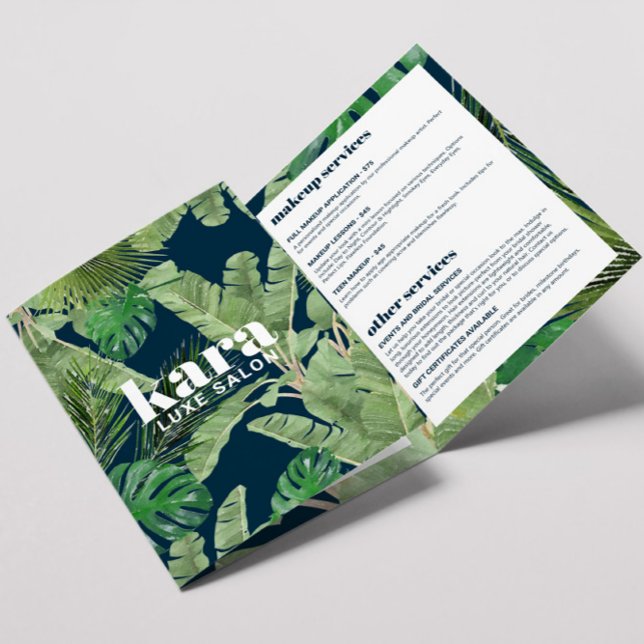 Folleto de la Marina del Diseñador Tropical Modern (Subido por el creador)