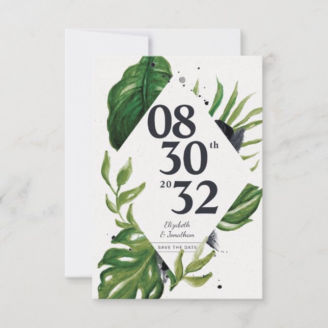 Folleto de la selva tropical blanco moderno guarda (Anverso)