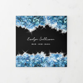 Folleto de la triple cristales azules